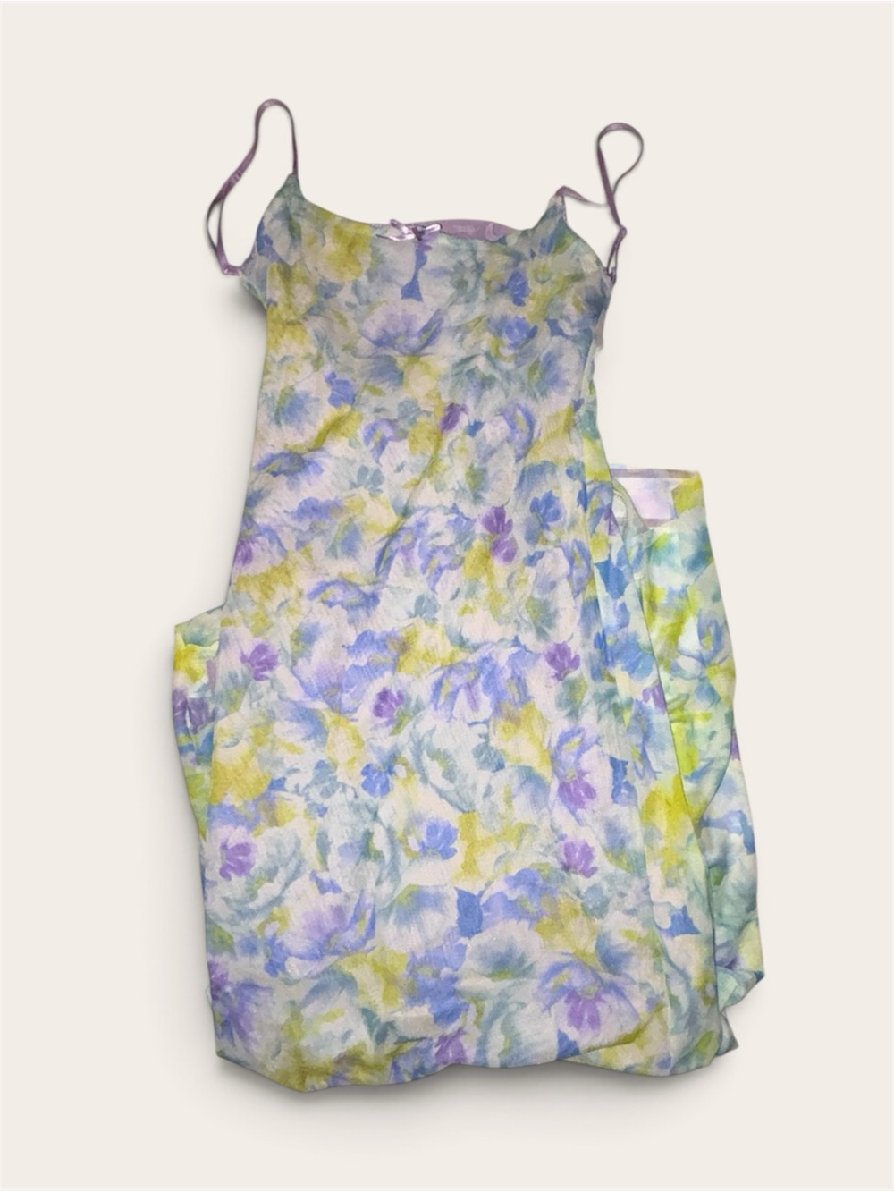 Zara Floral Maxi Dress Blue Green Purple Size L NWT - Picture 2 of 3